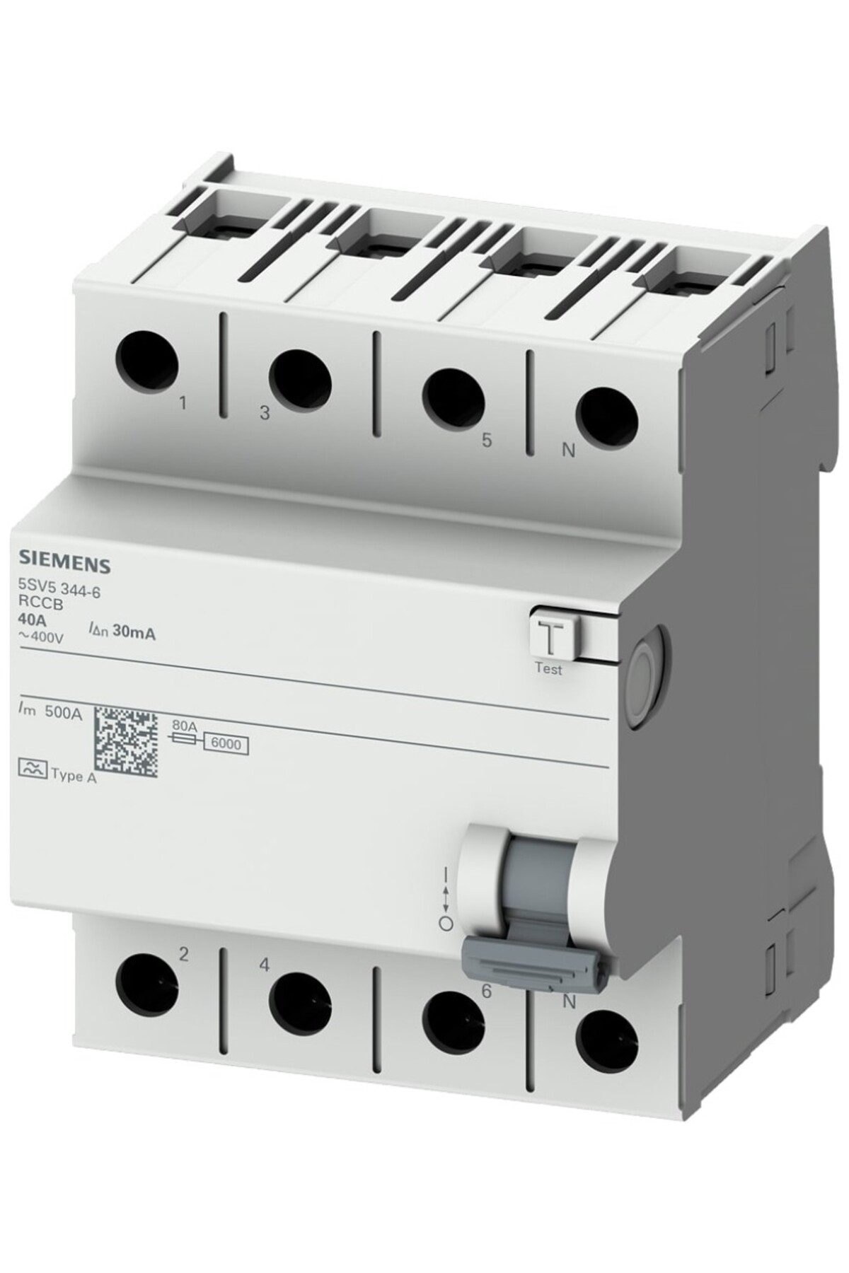 Siemens 5SV5346-6 A Tipi Trifaze Kaçak Akım Rölesi 30mA 63A 400V 3 Faz+N