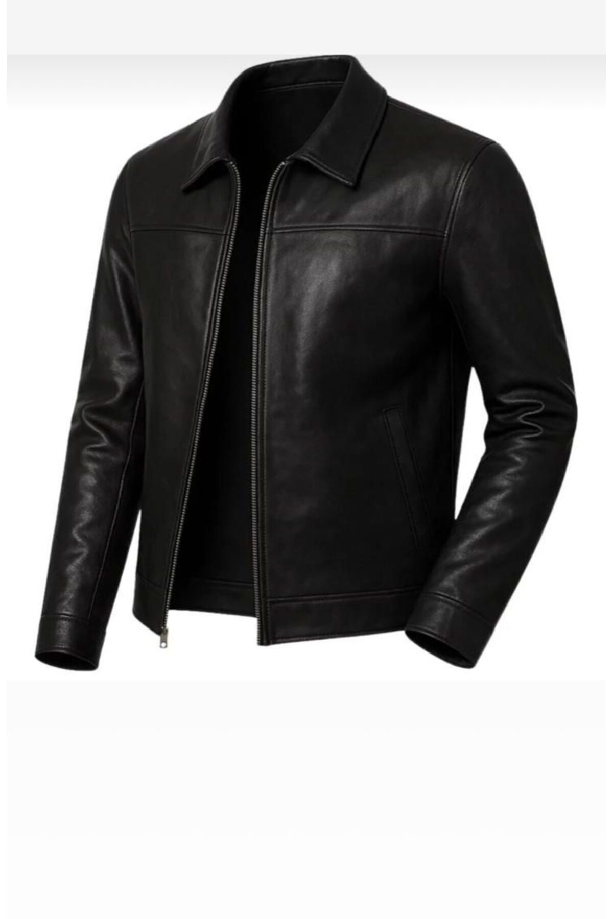 MALVİNEYU  %/100 kuzu derisi erkek deri mont - Görsel 4