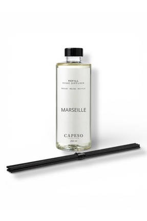 Capeso Marseille- Beyaz Sabun 250 ml Çubuklu Oda Kokusu Refill (Yedek) – 5 Ad...