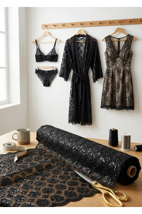 kumaş sarayı Yüksek Kaliteli Dantel Kumaş – Elbiselik, Abiyelik, Dekoratif Ta...