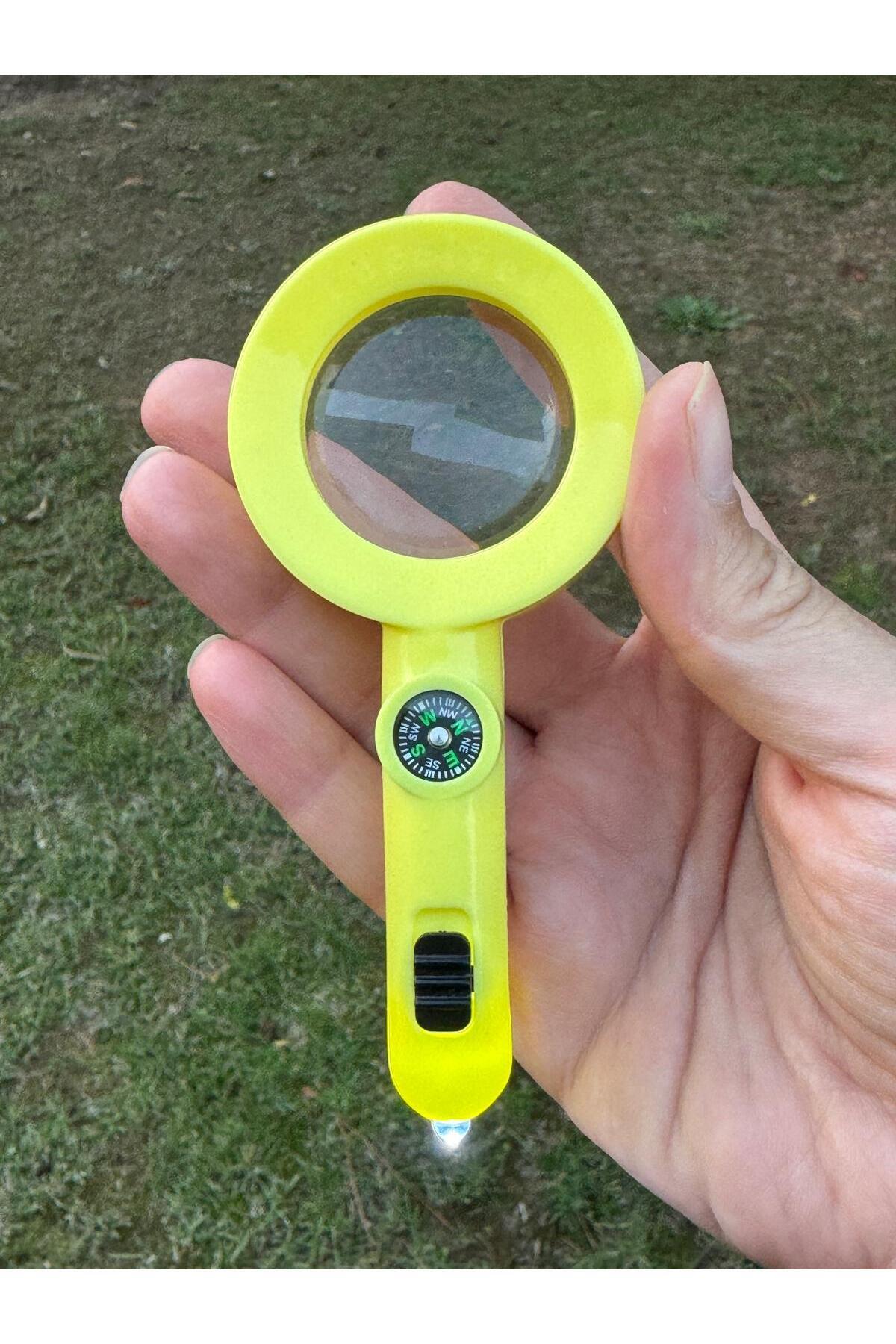 Hyd 1 Adet Plastik Işıklı Pusulalı Büyüteç Doğum Günü Hediyesi Karne Hediyesi Oyuncak fotoğrafı 7 (önizleme)