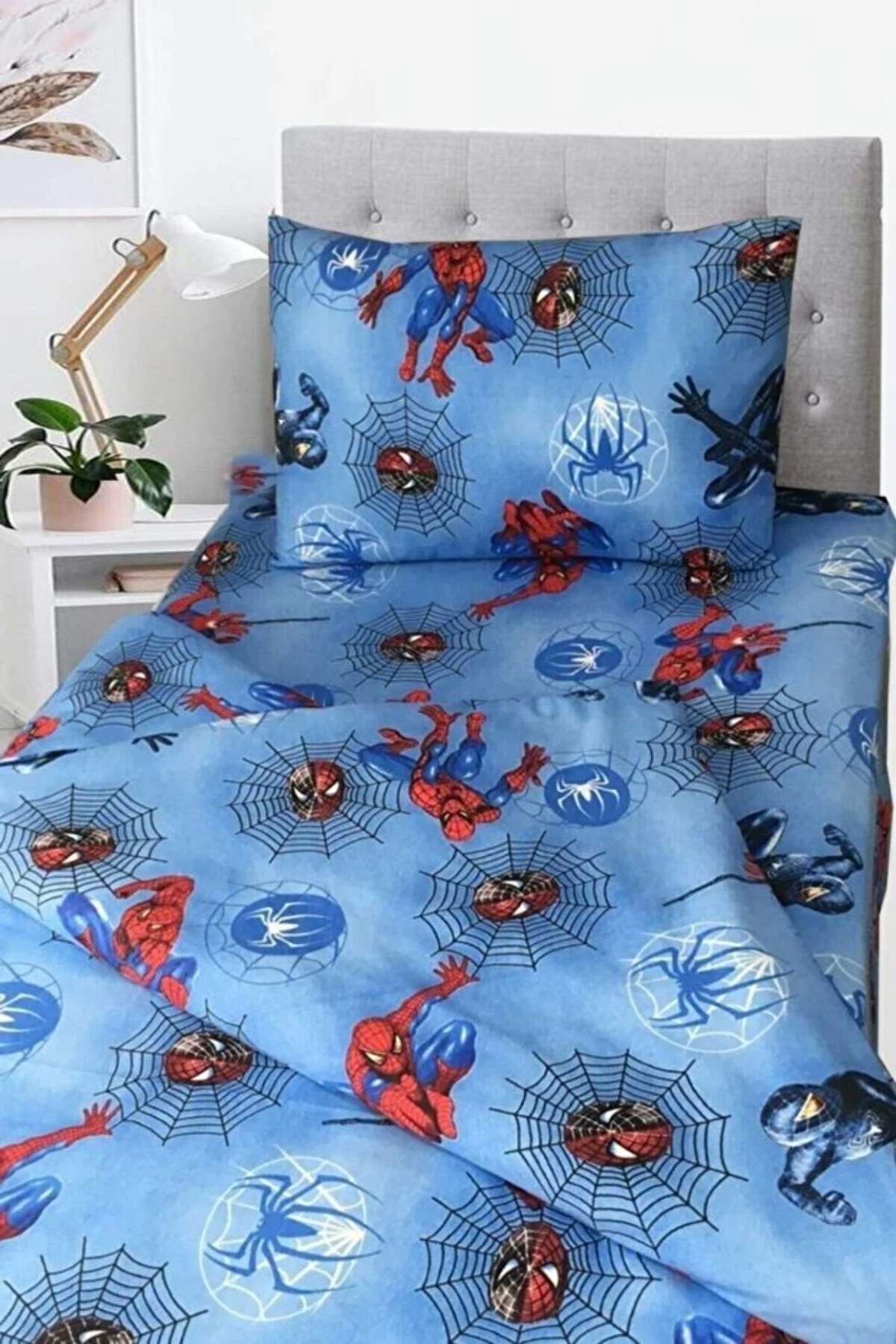 Garden Home Tek Kişilik Nevresim Takımı Örümcek (LASTİKLİ ÇARŞAFLI) 1 Yastık Kılıflı fotoğrafı 2 (önizleme)