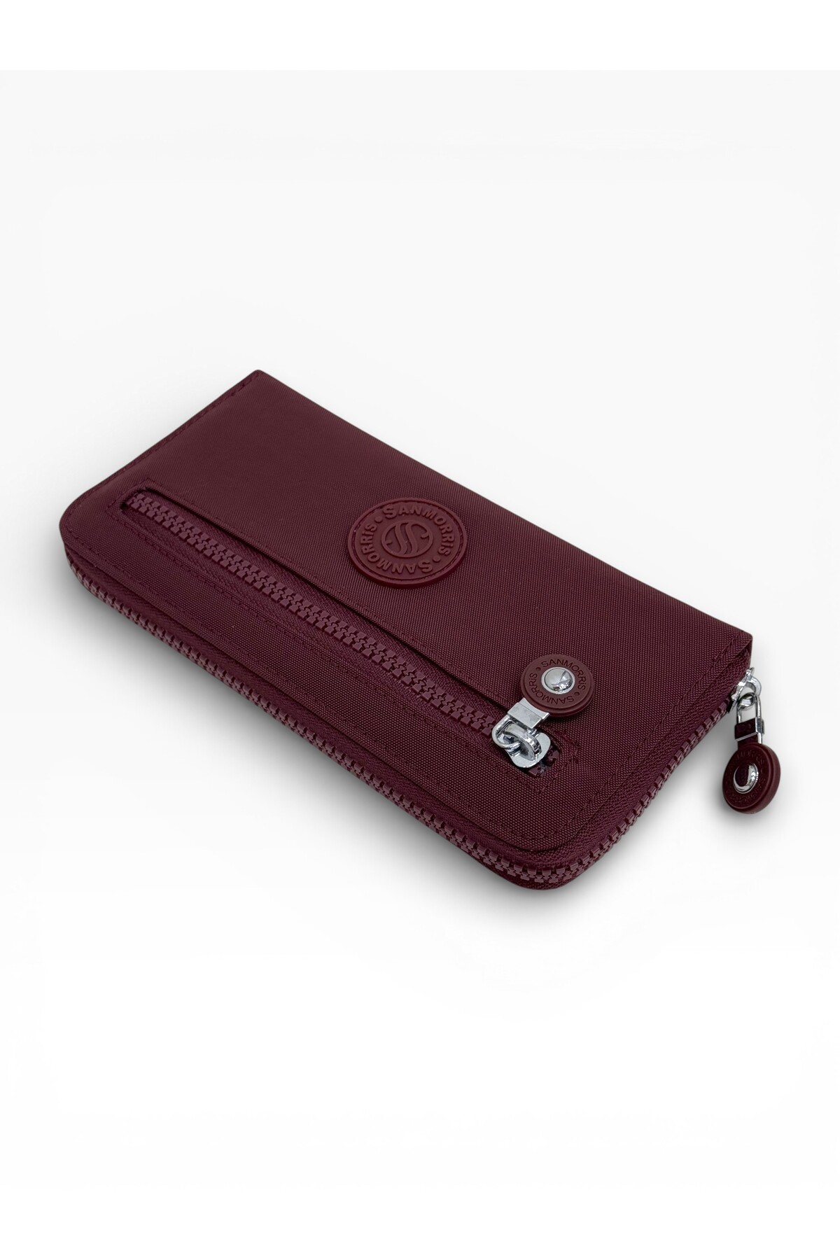 Sanmorris Kadın Krinkıl Kumaş Metal Fermuarlı Kartlık Ve Bozuk Para Bölmeli Cüzdan