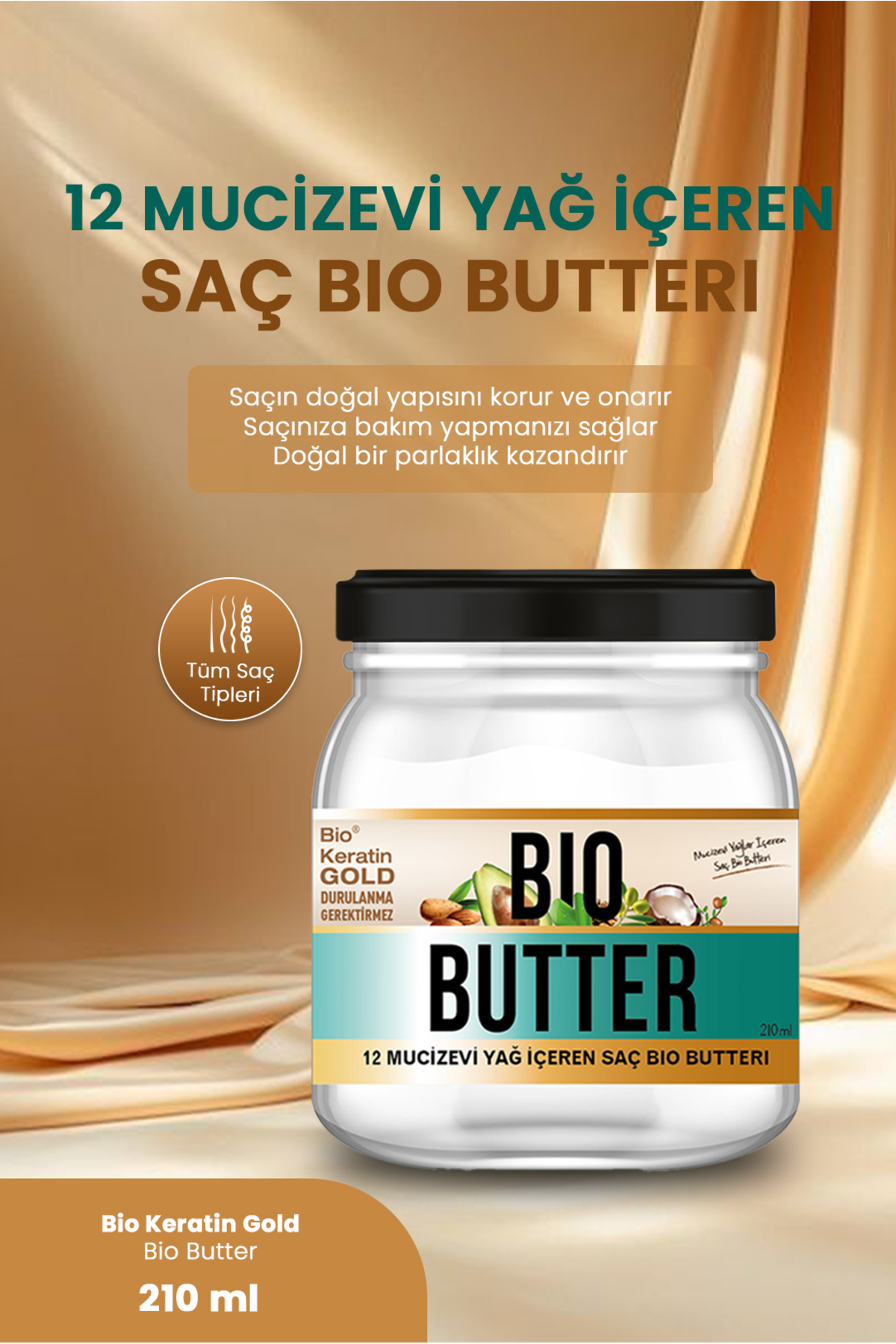 Bio Keratin Gold Bio Butter Saç Bakım Yağı 210 Ml — A400