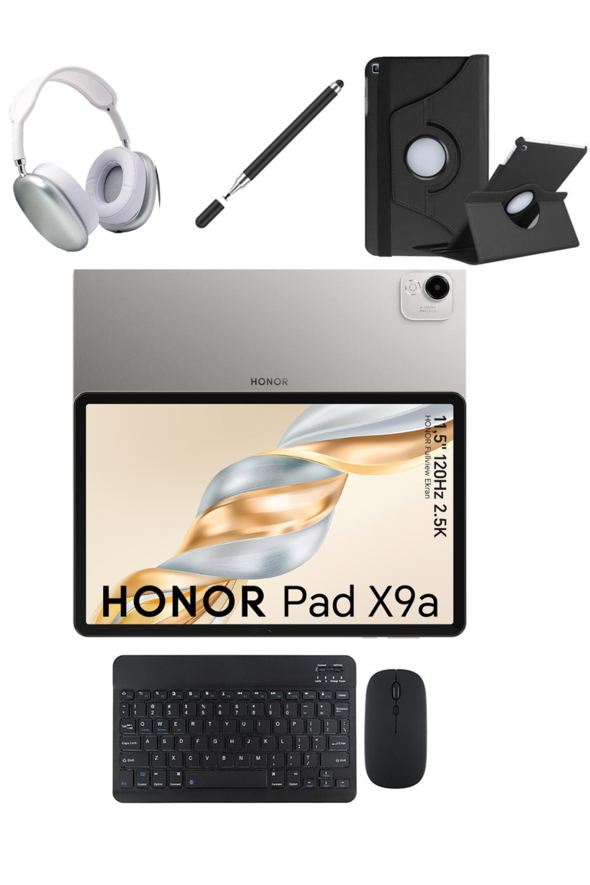 HONOR Pad X9A 8gb 256GB Wi-Fi 11.5 Inç IPS Uzay Gri Tablet -Uzay Grisi +KILIF+KALVYE+MOUSE+KULAKLIK