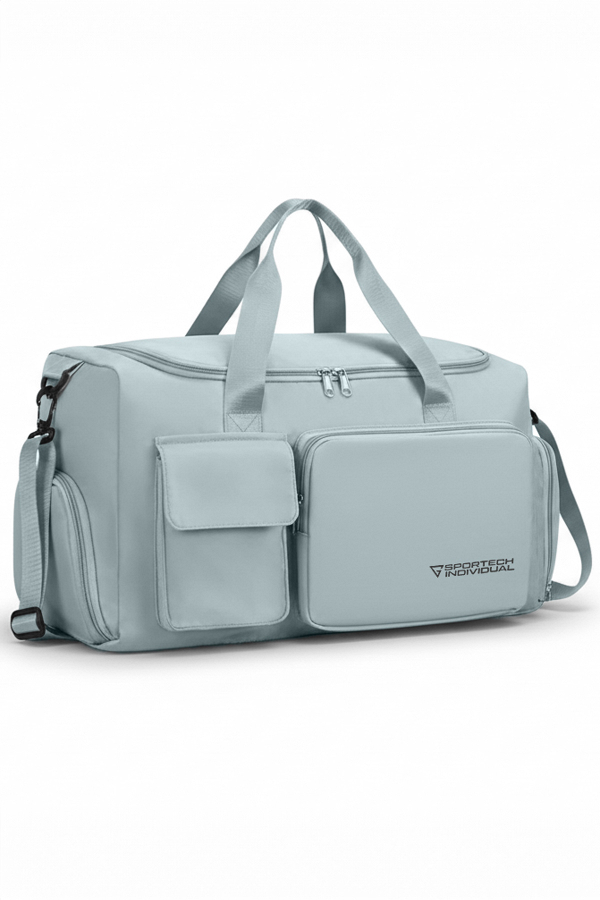 Ghassy Co  Unisex Ayakkabı Bölmeli Askılı Fonksiyonel Cepli Geniş Seyahat Fitness El ve Spor Çantası - Görsel 2