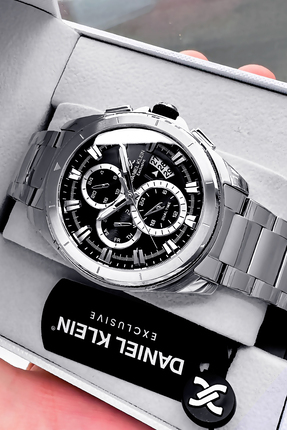 Daniel Klein Exclusive Full Fonksiyonlu Erkek Kol Saati Gümüş Renk Çelik Kord...