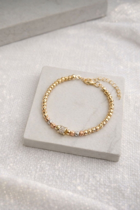 Demokan Yüksek Kalite Kararmaz Ayarlanabilir Dorika Işıltısı Taş Detay Bileklik