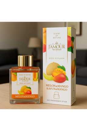 J'AMOUR Kavun Mango Kokulu Çubuklu Oda Kokusu – 100 ml Tropikal ve Tatlı Fera...