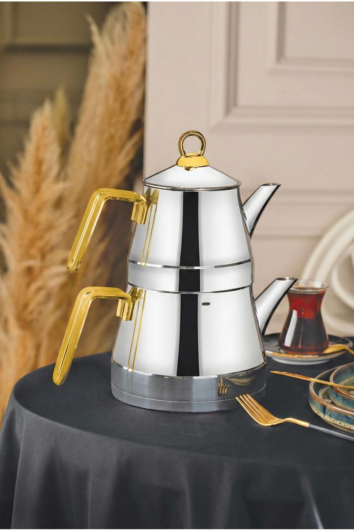 CORAL 4-Piece Teapot Set Plain Gold