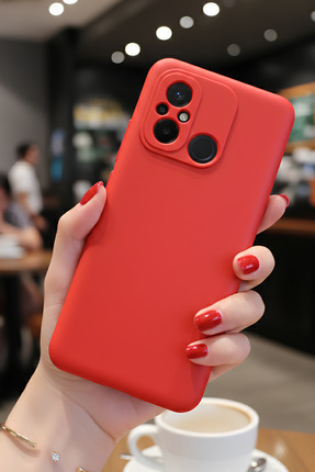 Hatreds Xiaomi Redmi 12C İçin Uyumlu İçi Kadife Sıvı Silikon Kılıf