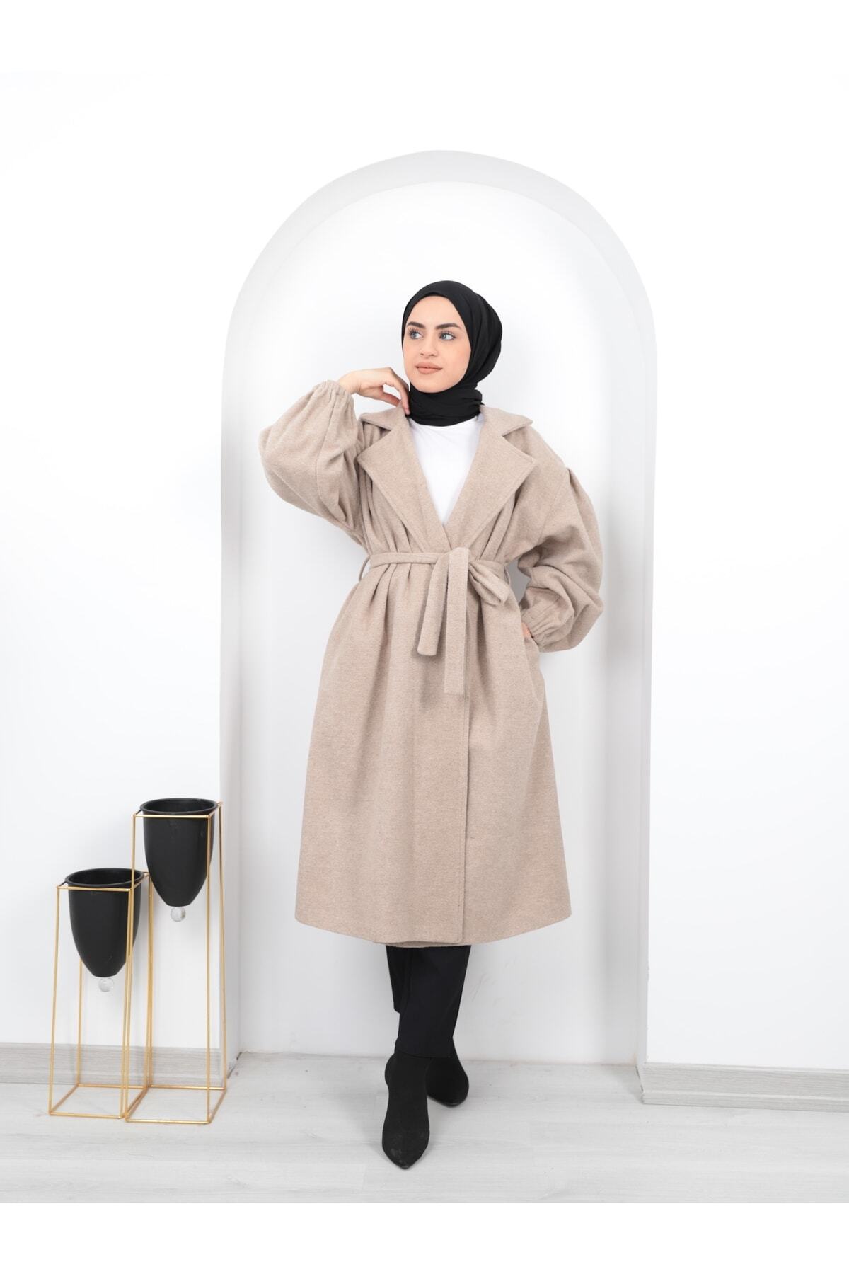 Genel Markalar Balon Kaşe Kadın Ara Boy Kaban