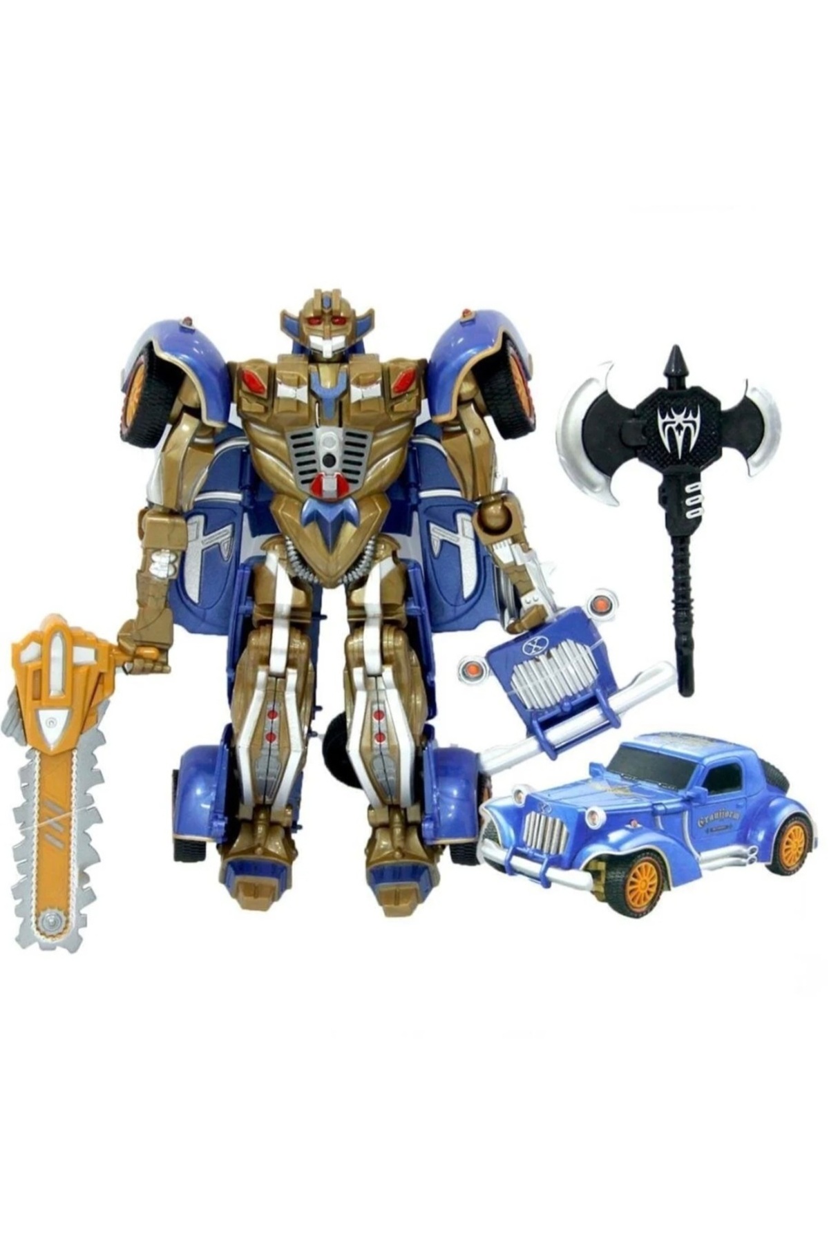 トランスフォーマー Vardem Transformers Robot Oyuncak Arabaya Dönüşen Sesli ve Işıklı