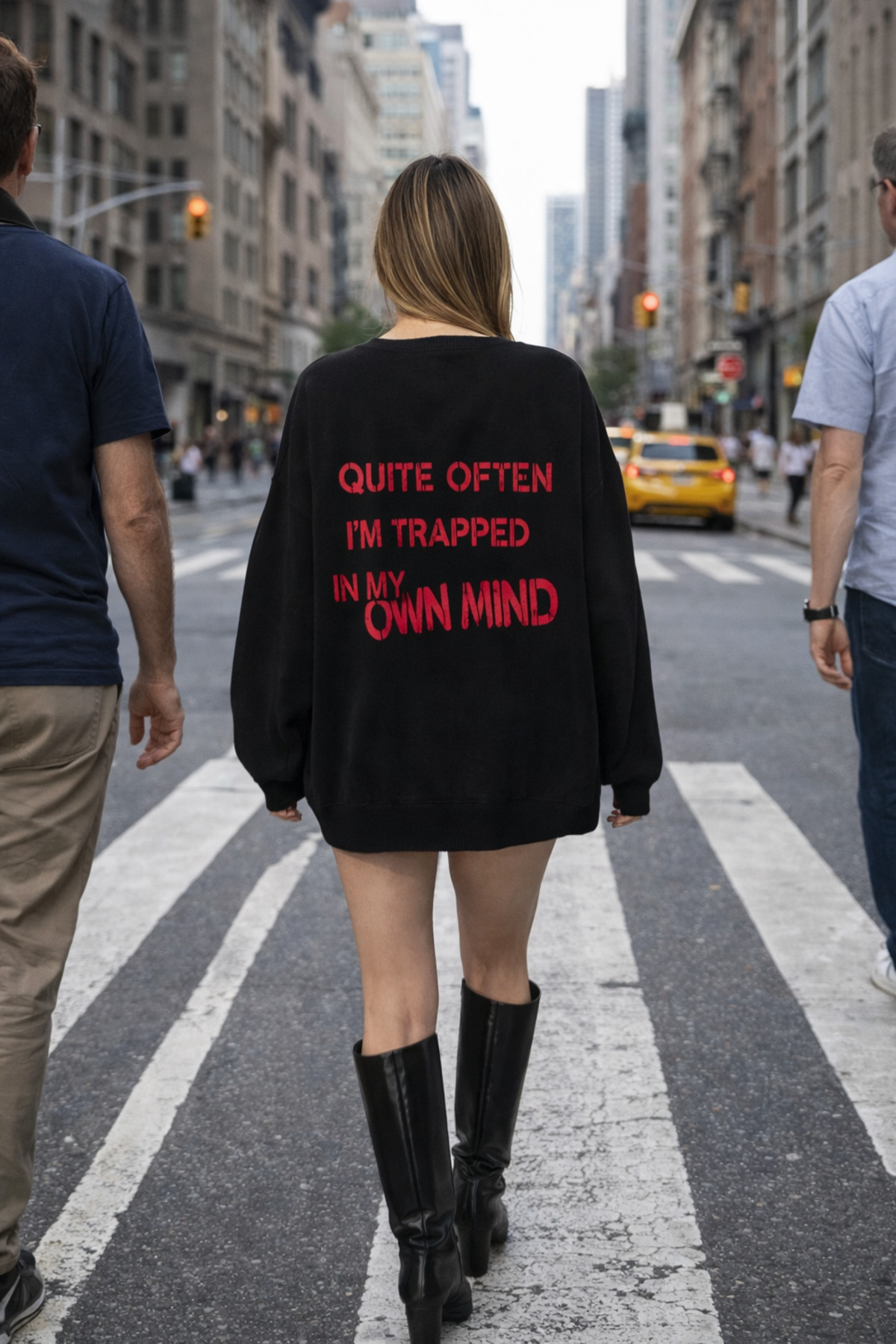 Get Crazy  kadın yıldız desenli oversize triko kazak - Görsel 4