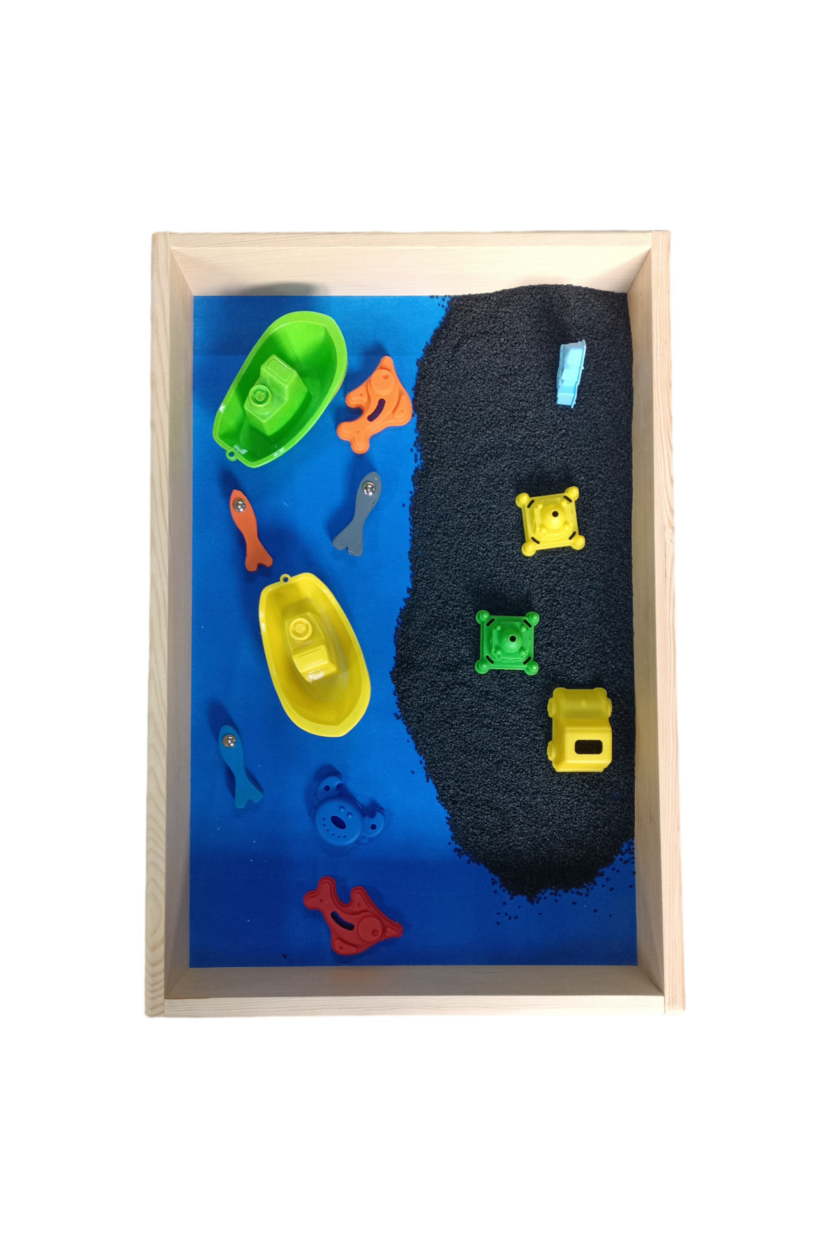 Masal Oyuncak Ayaklı Ahşap Montessori Öğrenme Tepsisi Kum Tepsisi fotoğrafı 7 (önizleme)