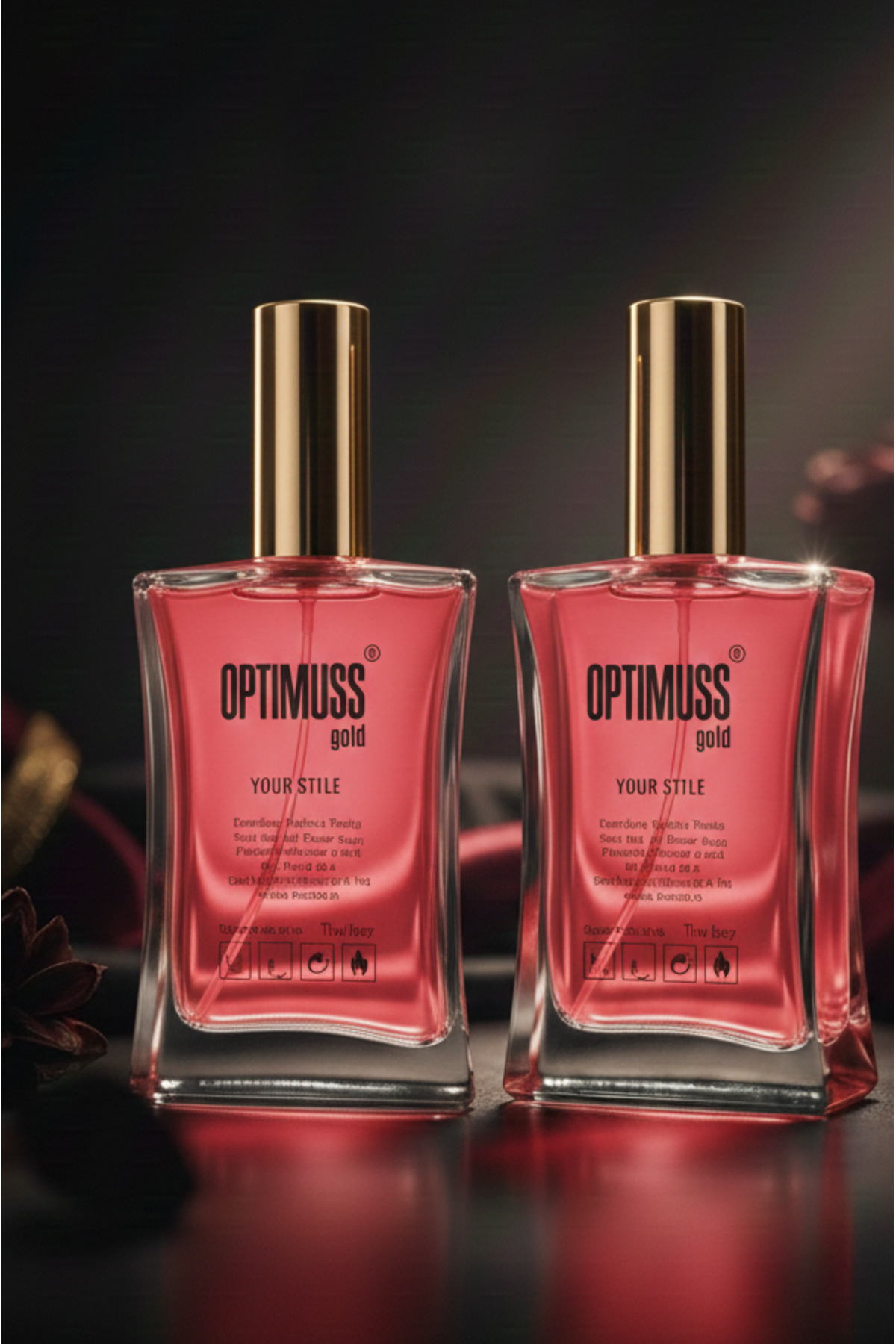 optimuss gold 2 Adet Parfüm Kırmızı Tatlı Afrodit 2x50ml B47 — axee12