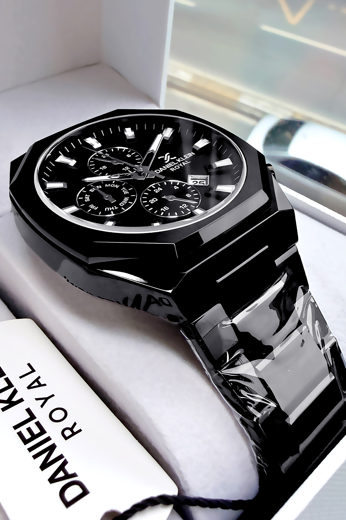 ساعت مچی مردانه رویال، ضدآب تا ۳ اتمسفر، بند فولادی، رنگ مشکی، مدل Cbk85