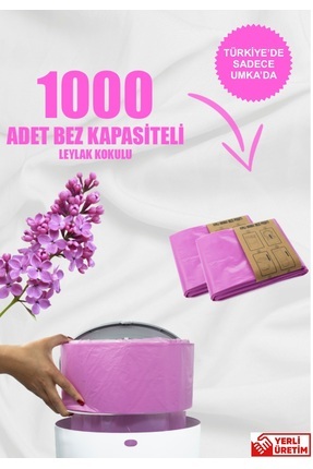 Korbell 16Lt Çöp Kutuları Ile Uyumlu 1000 Adet Bebek Bezi Kapasiteli Kokulu 2...