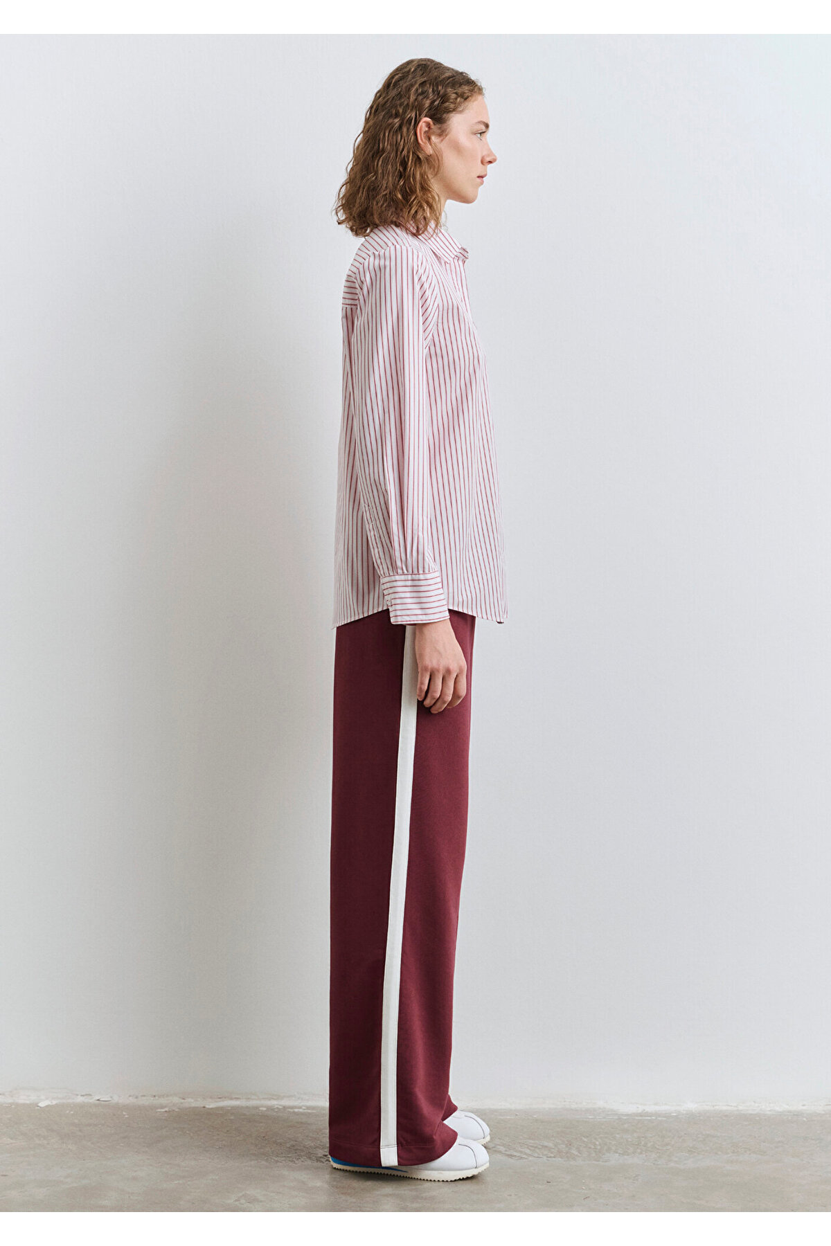 Çizgili Pembe Gömlek Regular Fit / Normal Kesim 1211169-90697 — صورتی — تصویر 4 از 5