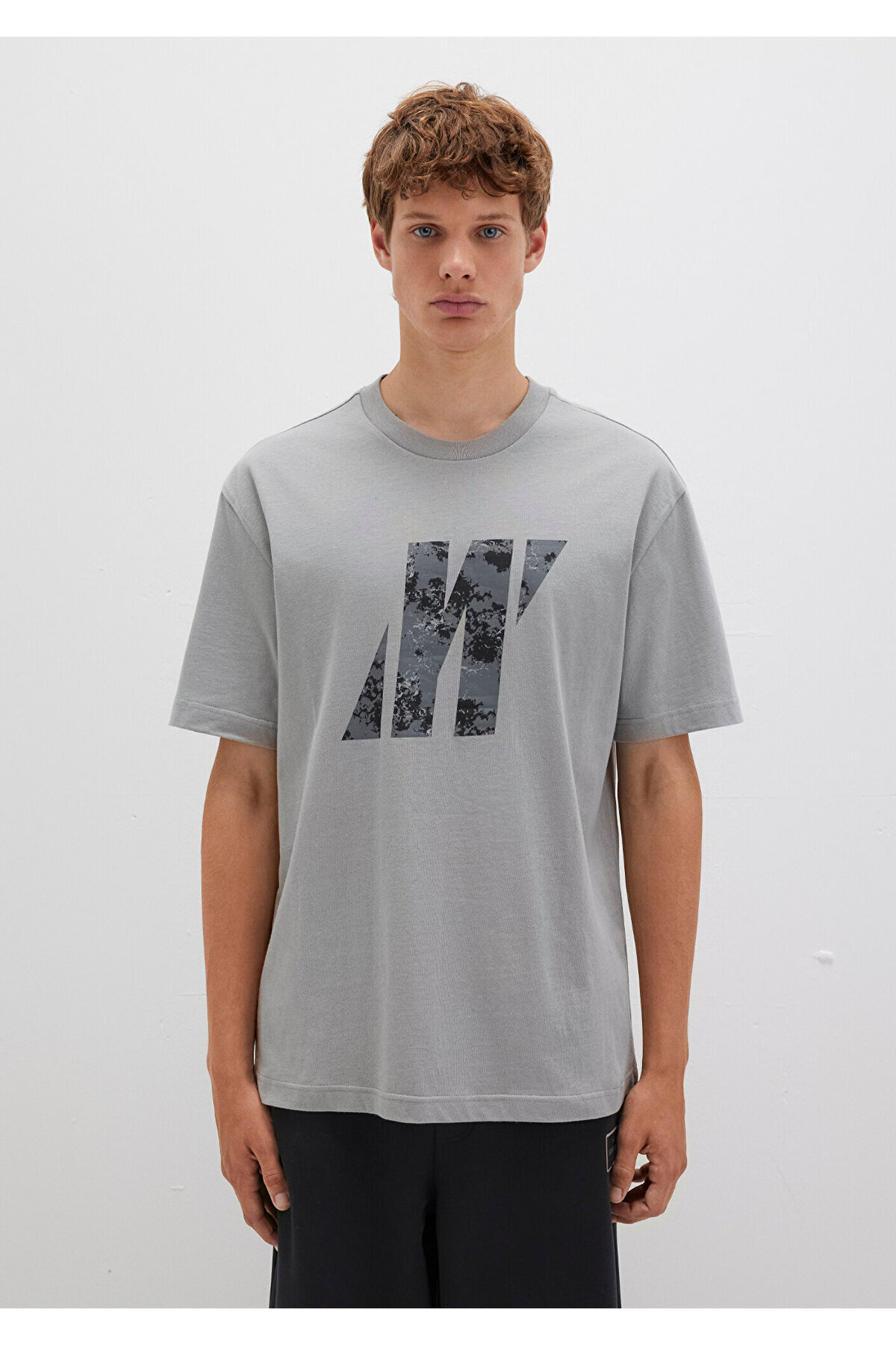 Mavi  Pro Logo Baskılı Gri Tişört Loose Fit / Bol Rahat Kesim 0613083-82577 - Görsel 5