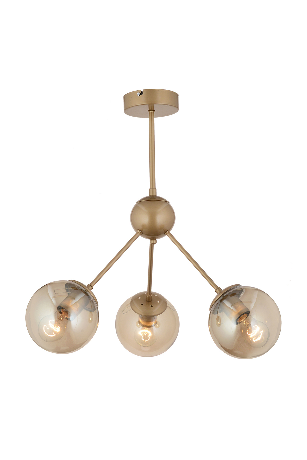 Meyo 3-Piece Modern Young Room with Antique Honey Glass Bedroom Living Room Chandelier