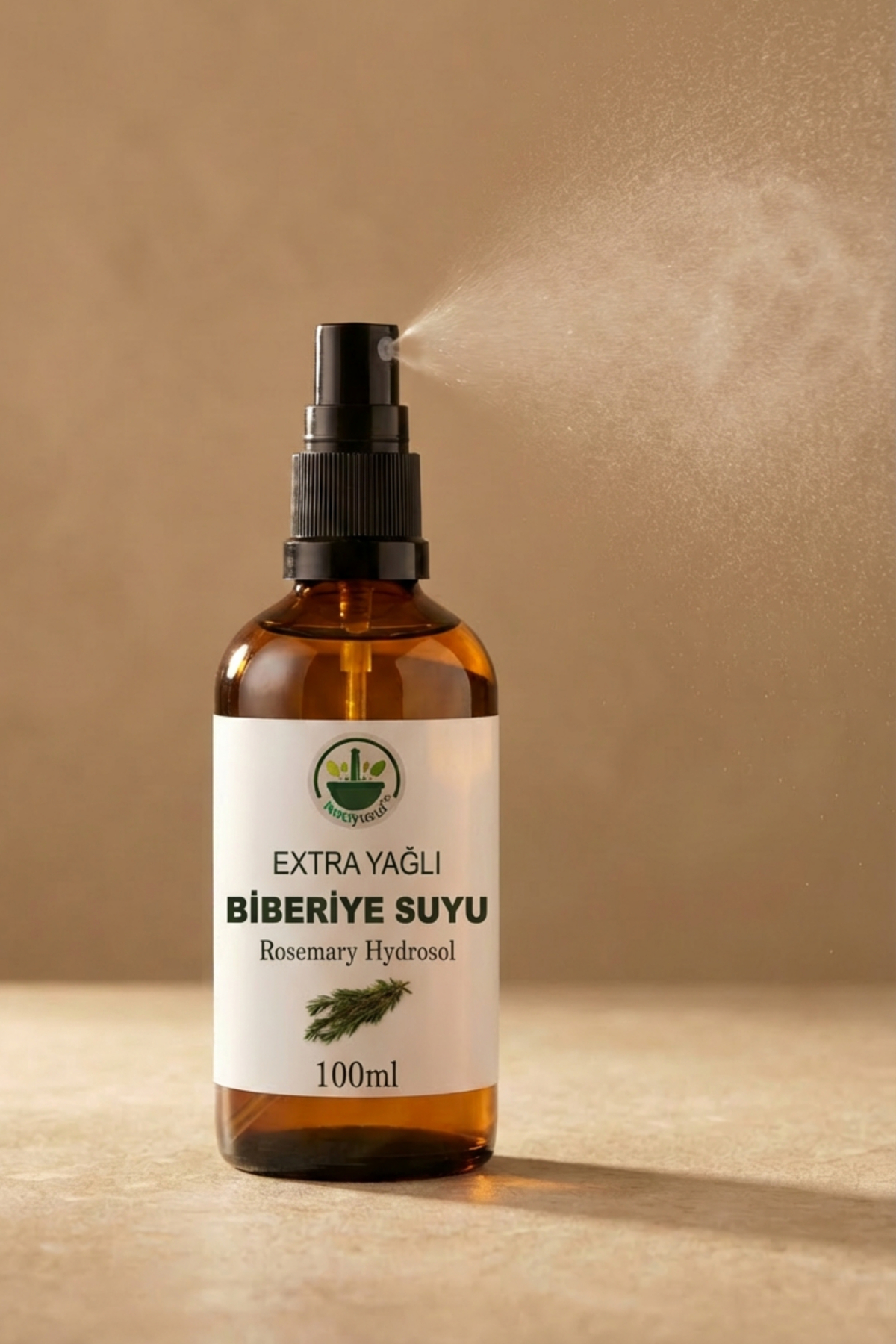 Biberiye Suyu (HİDROSOL) Extra Yağlı / Sebum Ve Yağ Dengeleyici Tonik %100 Saf - 100 ml — biberiyesuyu100 — تصویر 3 از 4