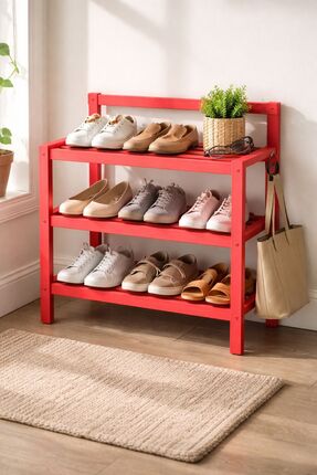 Mrs Ahşap 3 raflı dolap