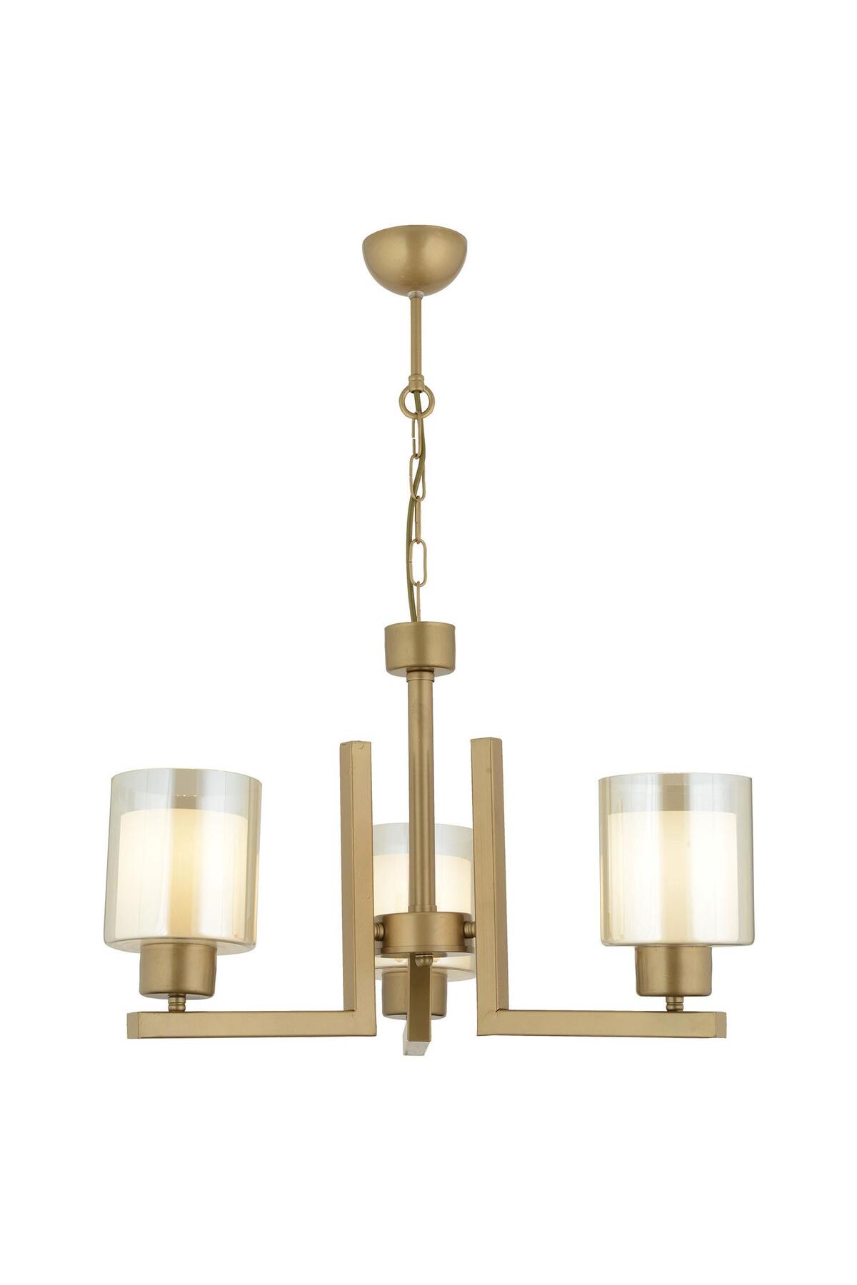 Tisse 3-Piece Antique Painted Double Glazed Modern Young Room Bedroom Living Room Chandelier