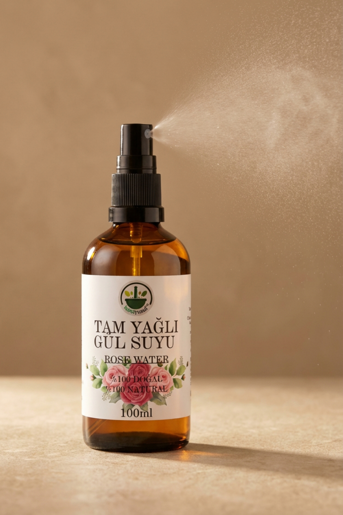 Yağı Alınmamış Saf Gül Suyu (Gül Hidrosolü – Rosa damascena) Tonik 100 ml (Gözenek Sıkılaştırıcı) — dyassdegul43224 — تصویر 3 از 4