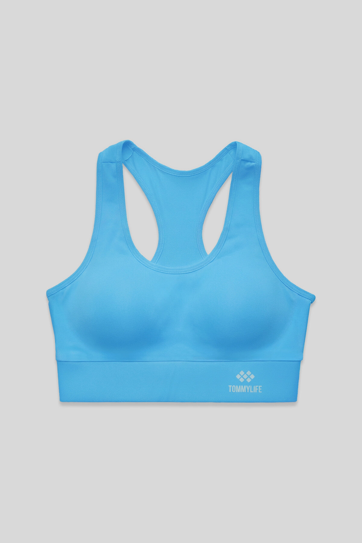 Turquoise Back Detailed Narrow Form U-Neck Women's Sports Bustier - 97120