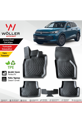 Wöller Volkswagen Tiguan Paspas 2024 2026 Arası Uyumlu 3d Havuzlu Paspas