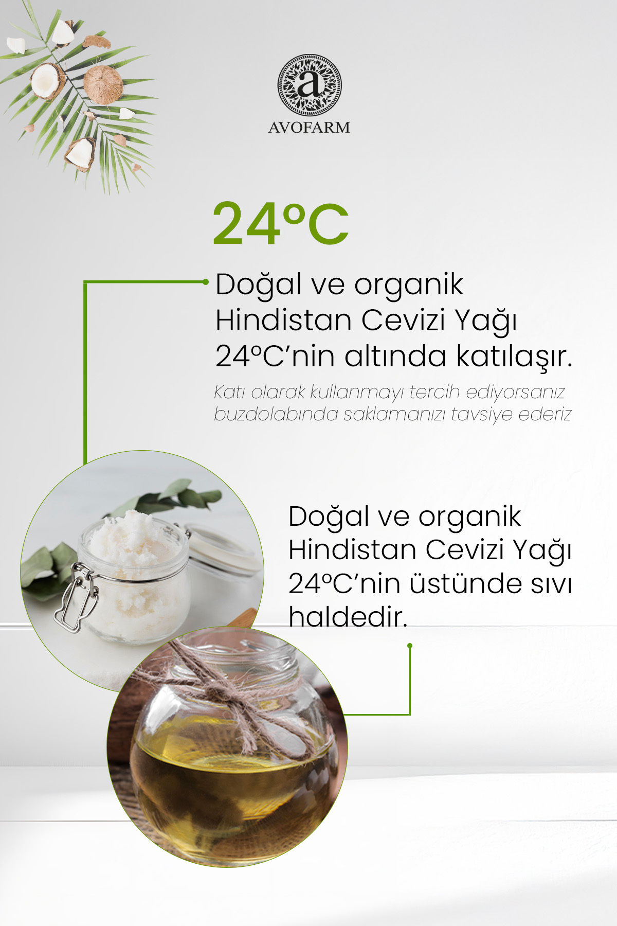 %100 Organik Hindistan Cevizi Yağı 300ML (Soğuk Sıkım) — 300MLHCY — تصویر 5 از 7