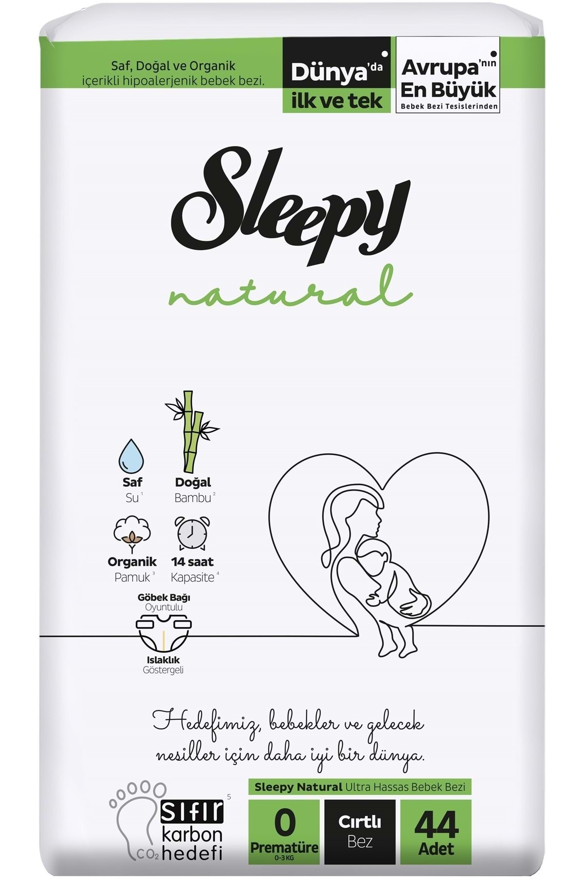 Sleepy Bebek Bezi Natural Beden:0 (0-3KG) Prematüre 44 Adet Fırsat Pk - Fiyatı, Yorumları
