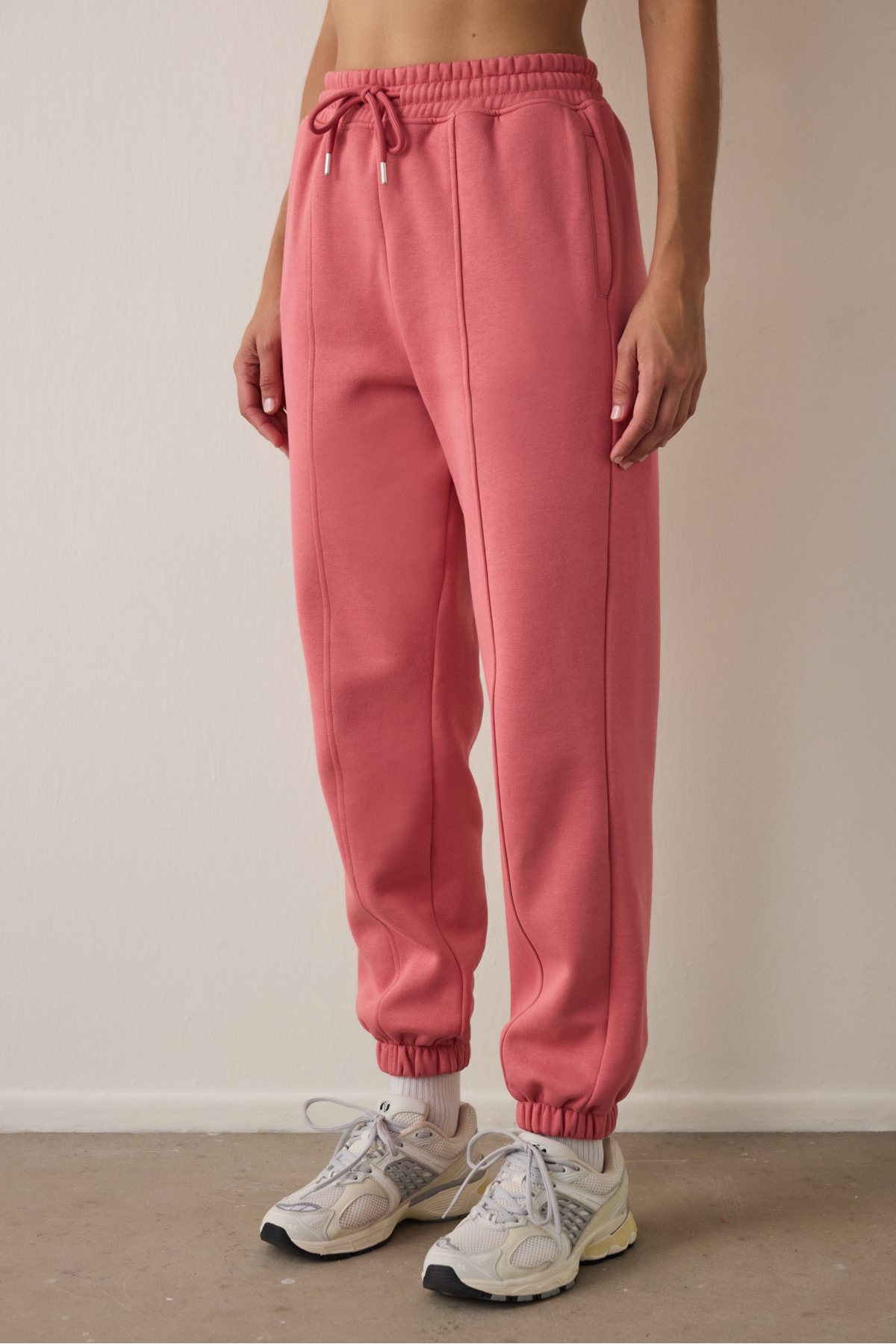 Penti Çöl Gülü Oversize Orta Bel Çift Dikişli Jogger Eşofman Altı