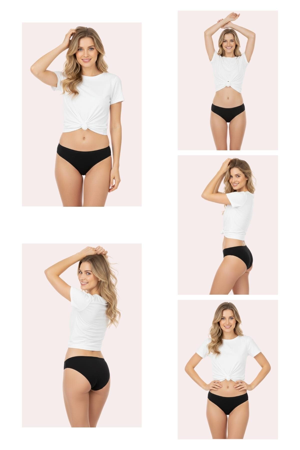 Newlilla 1001 Kadın 5'lı Günlük Slip Külot V16 görsel 3