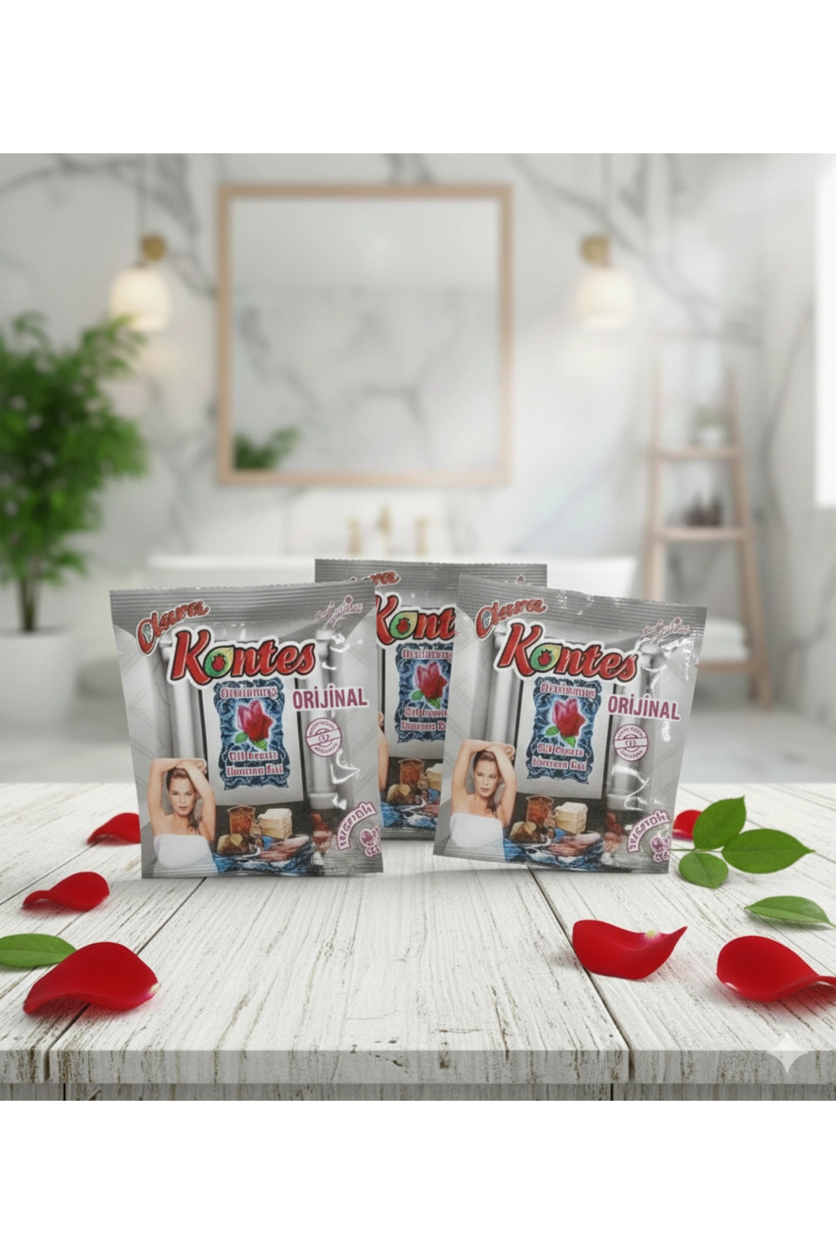 Çare Burada 3 Adet Gül Kokulu Hamam Otu Tozu Tüy Dökücü — P5042S3377
