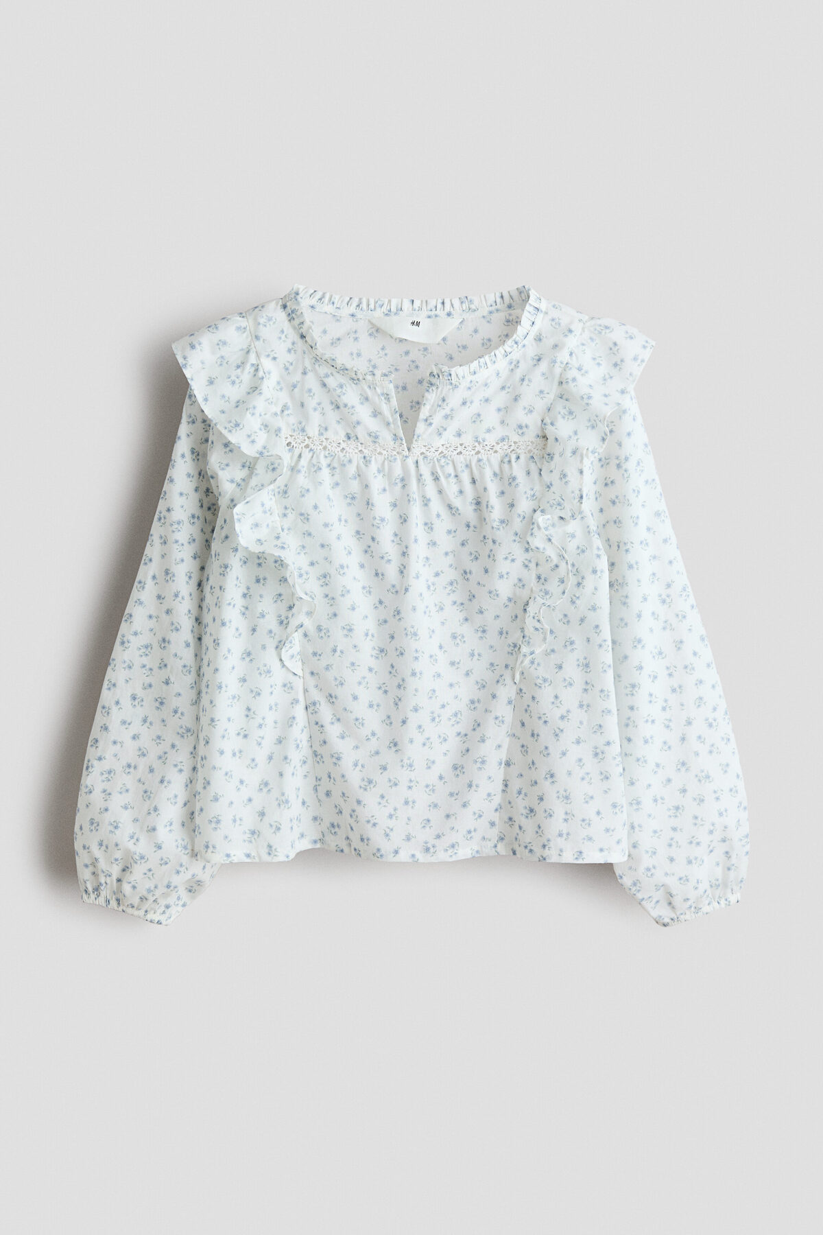 بلوز نخی با چین و چروک اچ اند ام بلوز H&M
