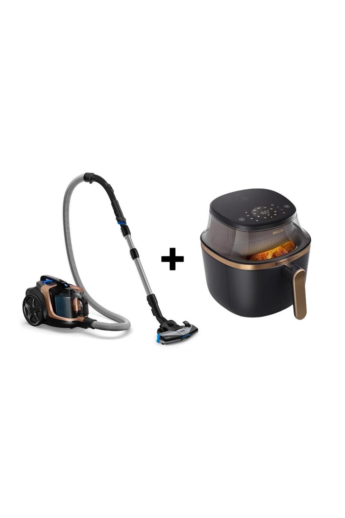 Philips XB7151 + NA322 Toz Torbasız Süpürge / Airfryer Set