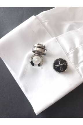 Kravatistan Tüm gömleklere uyumlu düğmeye geçmeli kol düğmesi