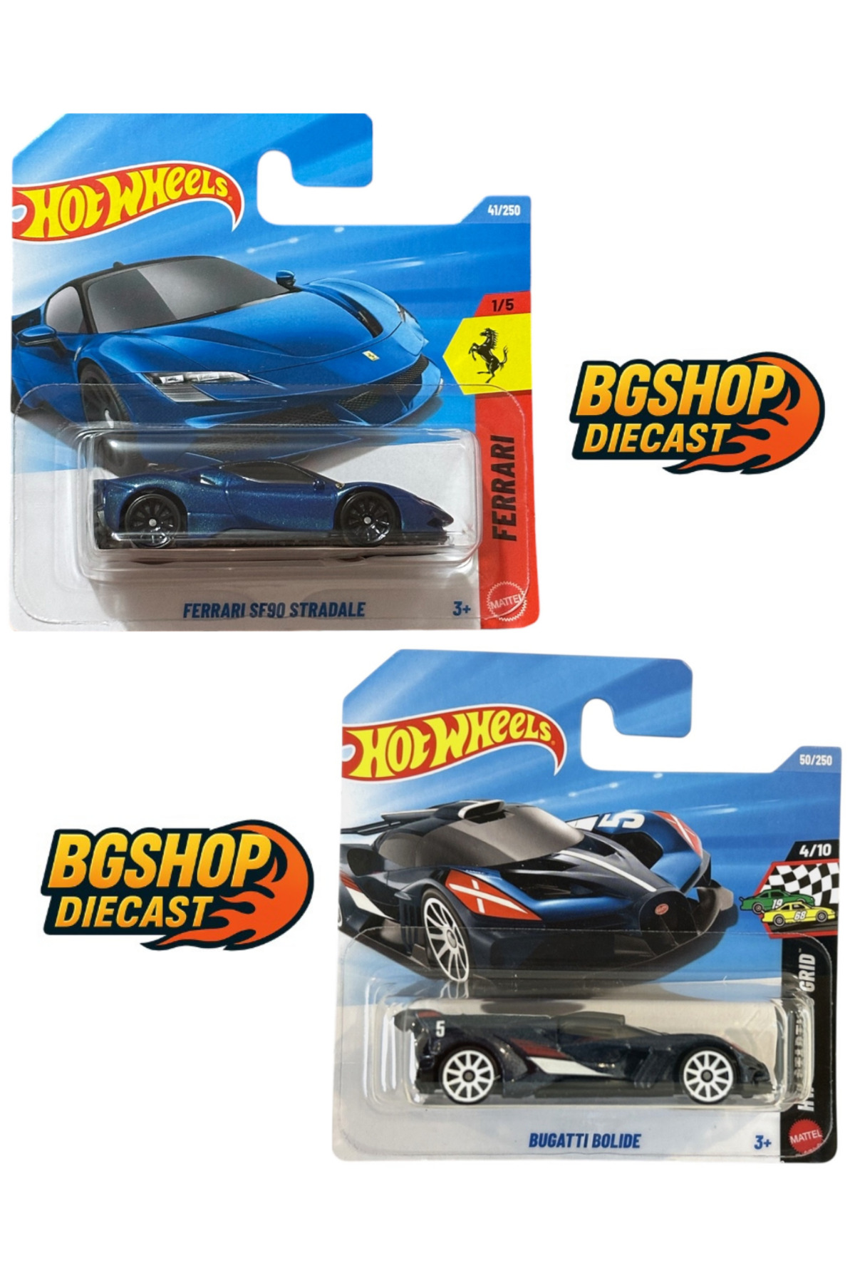 HOT WHEELS 2026 Case - Bugatti Bolide - Ferrari SF90 Stradale
