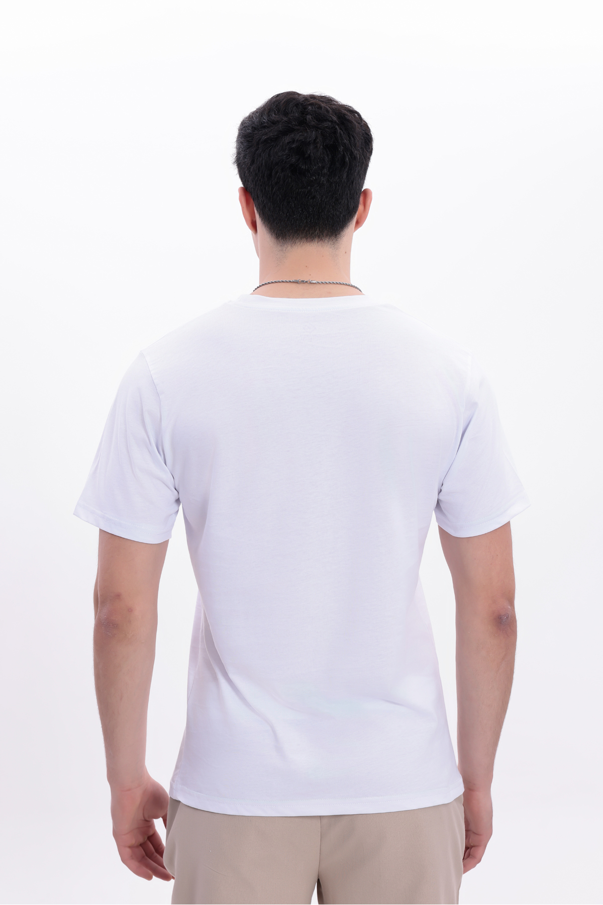 freemen  Erkek Beyaz Regular Fit Basic Tişört, Bisiklet Yaka, Pamuklu 30/1 Süprem Kumaş, Rahat Günlük Giyim - Görsel 7