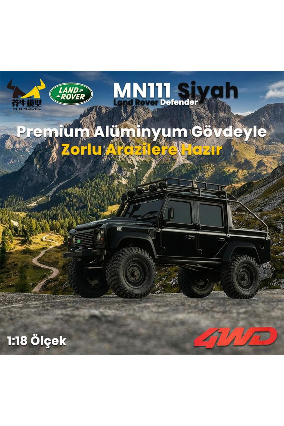 MN Model MN111 1/18 Land Rover Defender 110 4WD RC Model Rock