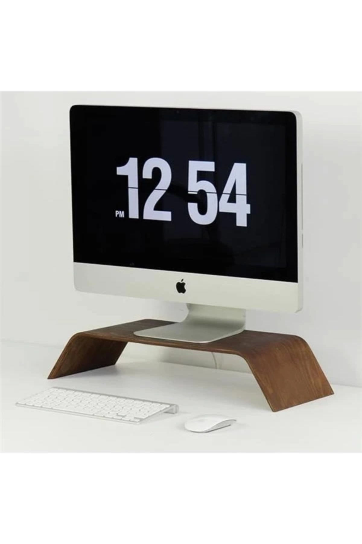 AyrStore Dayanıklı Ağaç Monitör Ayağı ve Yükseltici Bilgisayar Standı (Ceviz) - Fiyatı, Yorumları