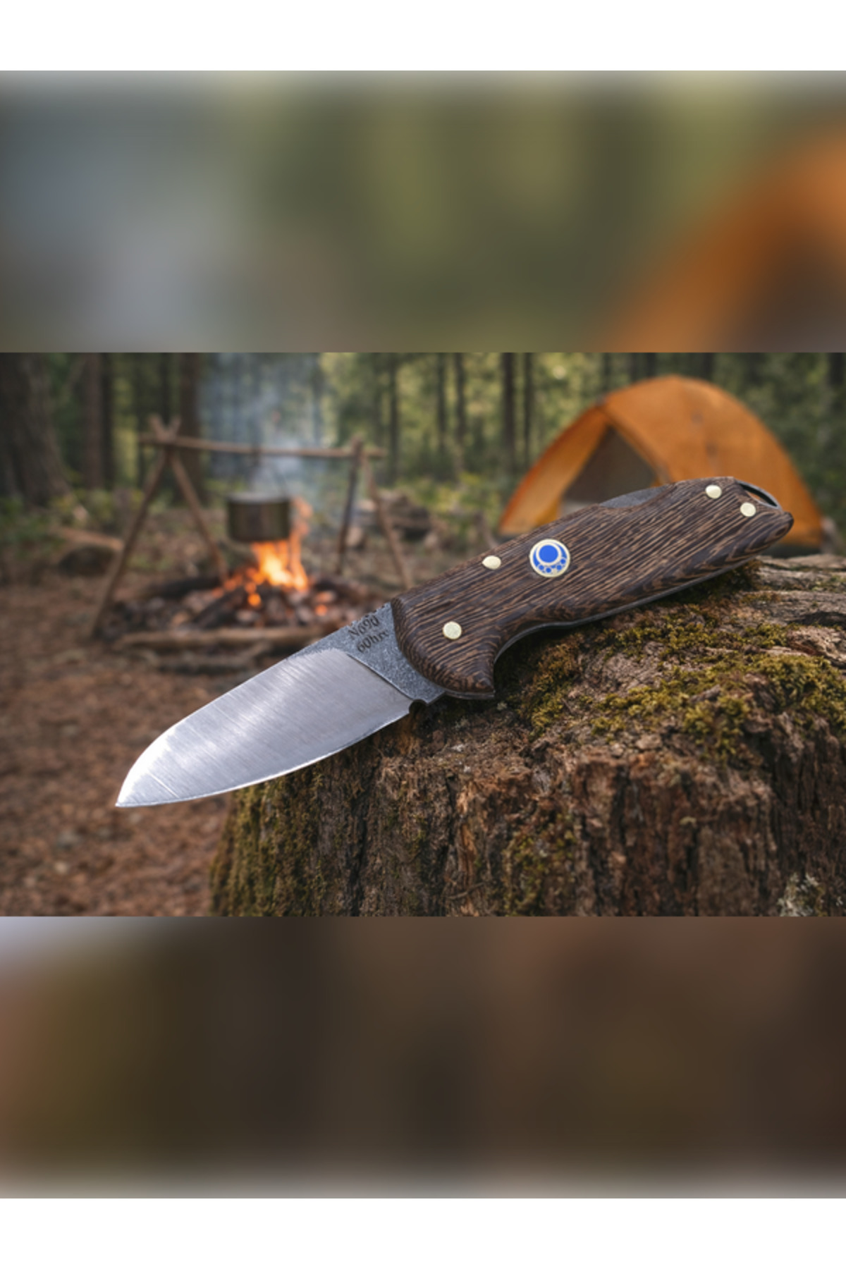 bıçakmeraklıları El İşçiliği N690 Çelik 15cm Açık Uzunluk Kamp, Piknik Çakısı