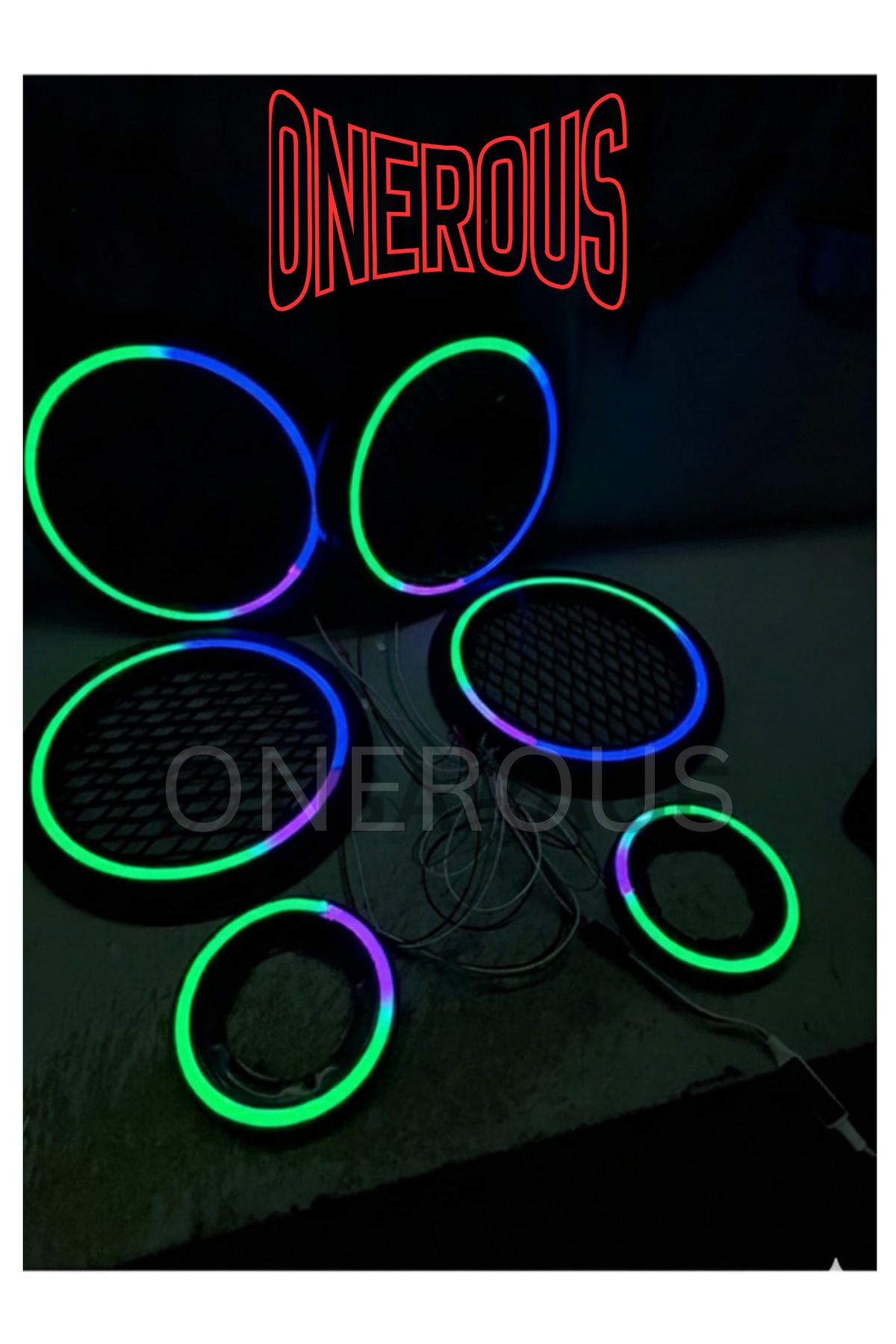 Onerous RGB Piksel Ledli 20 CM Midrange Kapağı - Oto Ses Sistemi