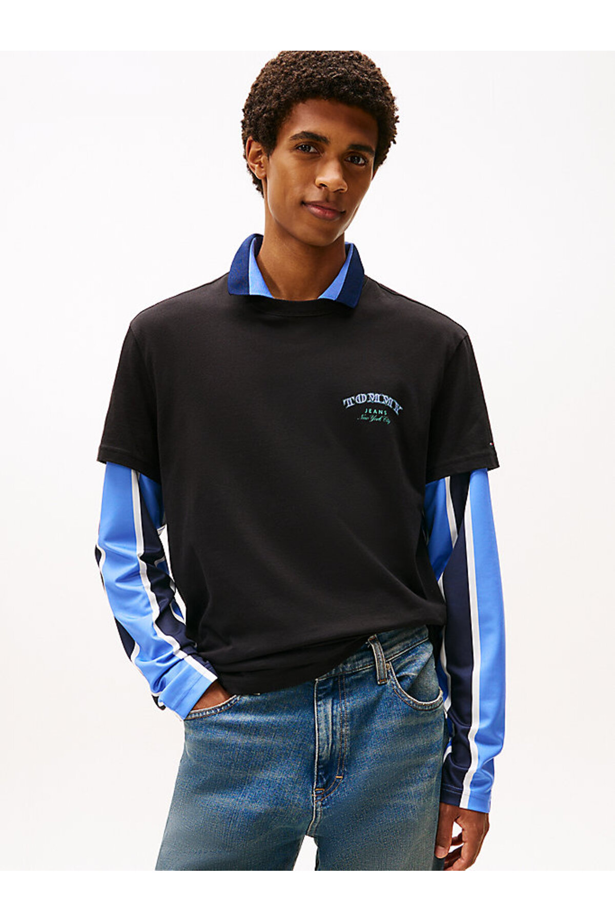 تامی هیلفیگر تی شرت مردانه طرح TJM Dollar Stack سایز معمولی