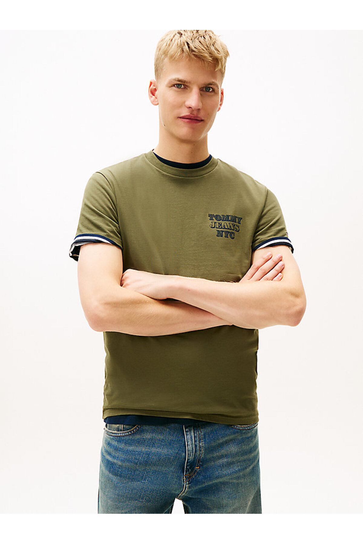 تامی هیلفیگر تی شرت مردانه طرح TJM Entry Bliss Slim Fit