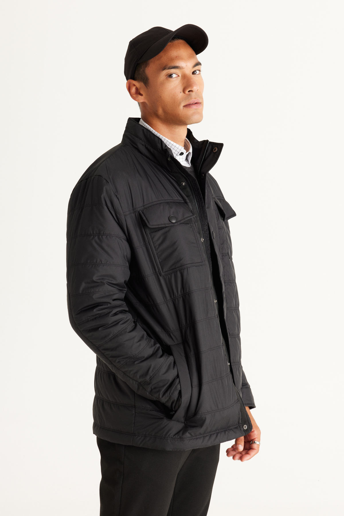 Altınyıldız Classics  Siyah Standart Fit Normal Kesim Dik Yaka Mont - Görsel 3