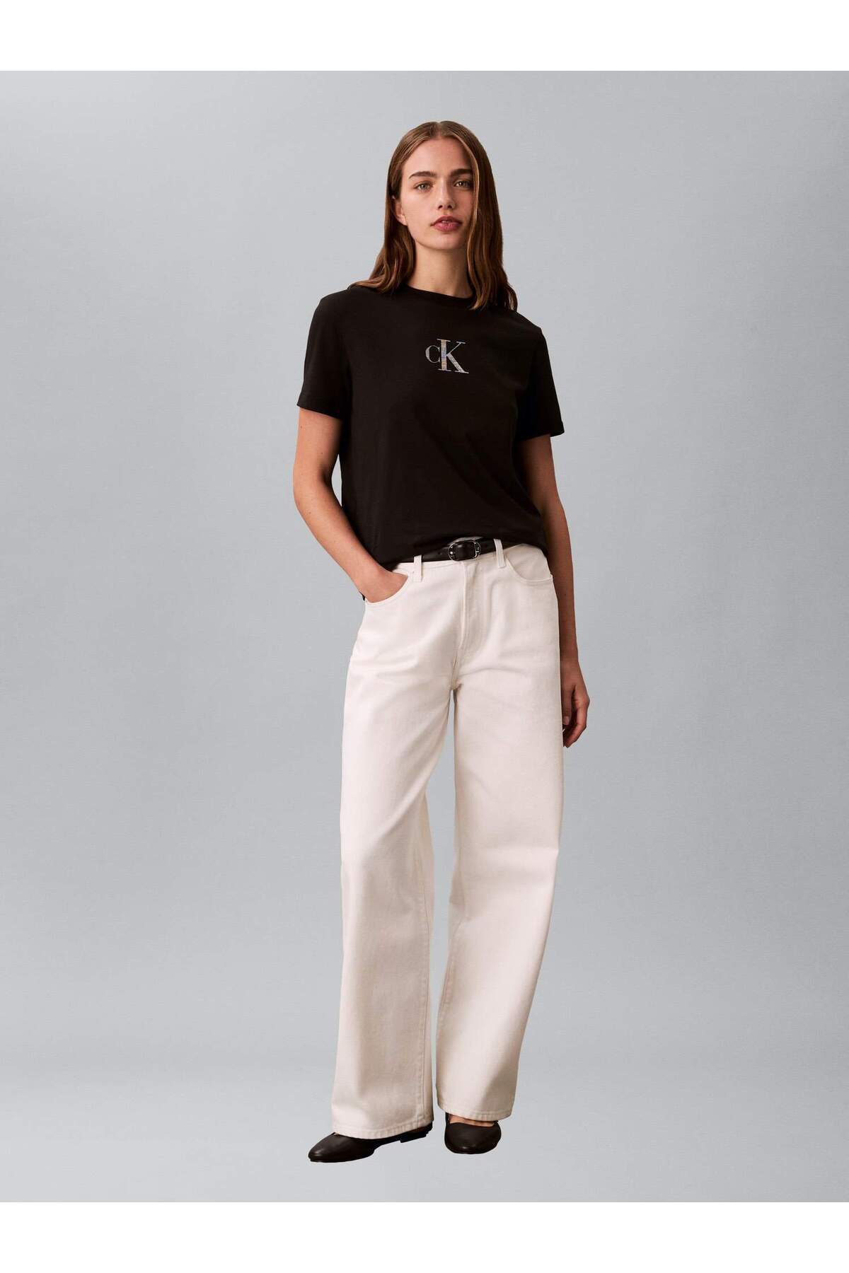 Calvin Klein  Kadın Tişört-LV047E804G - Görsel 3