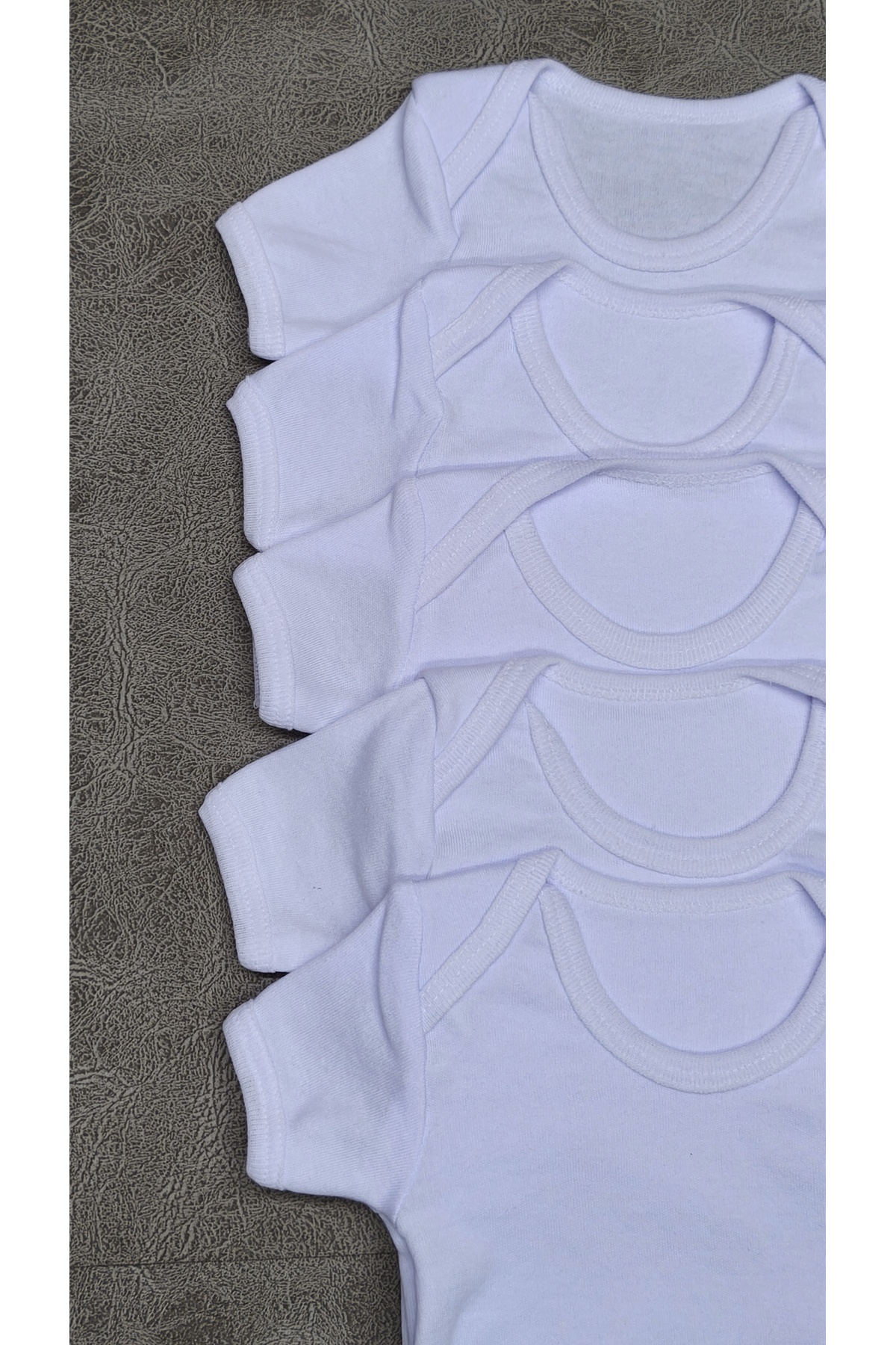 vieso 5'li Kısa Kollu Pamuklu Kız Erkek Çıtçıtlı Body Zıbın Atlet fotoğrafı 7 (önizleme)